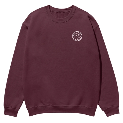 Volleyball Player Printed Crew Neck Sweatshirt-moweekender