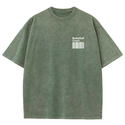 Basketball Coach Unisex Fit Washed T-Shirt-moweekender