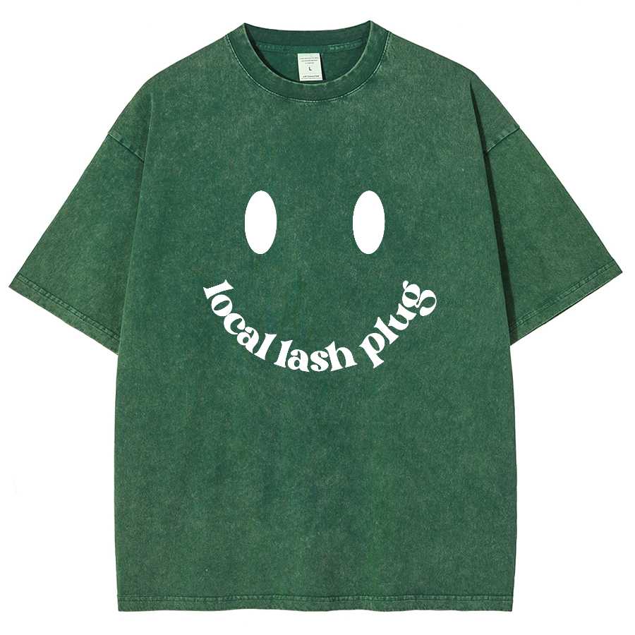Local Lash Plug Unisex Fit Washed Oversized T-Shirt-moweekender
