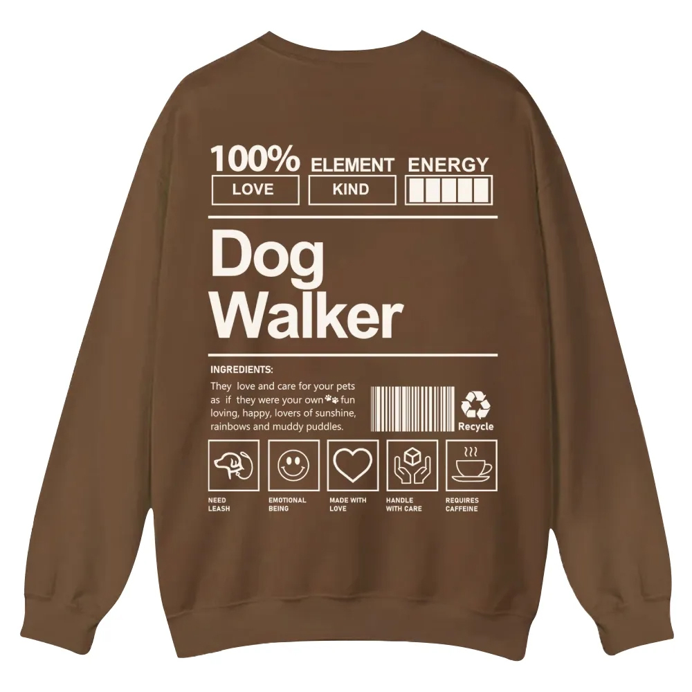 Dog Walker Printed Crew Neck Sweatshirt-moweekender