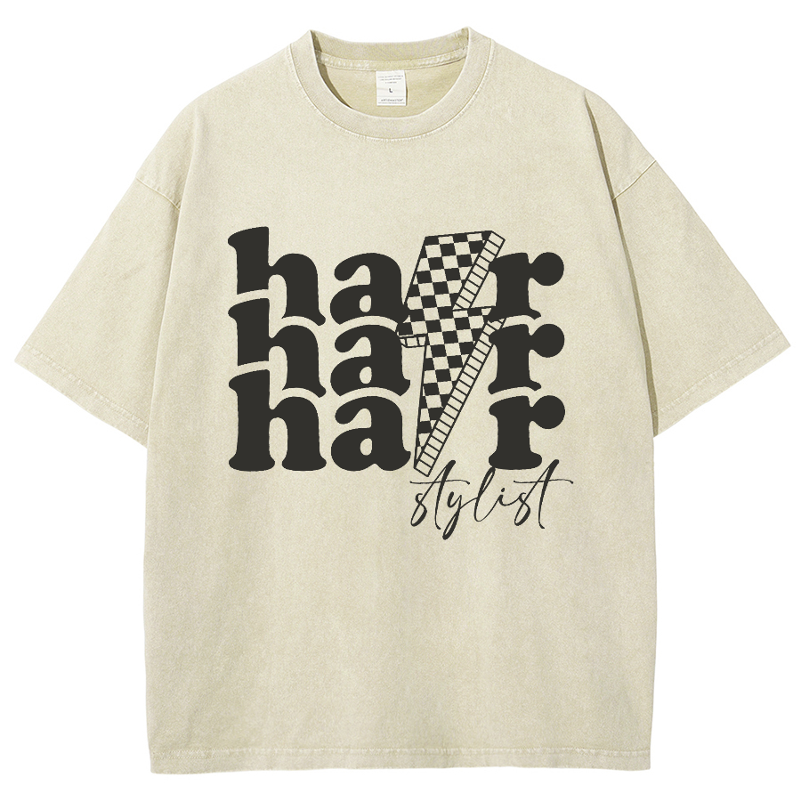 Hair Stylist Unisex Fit Washed T-Shirt-moweekender
