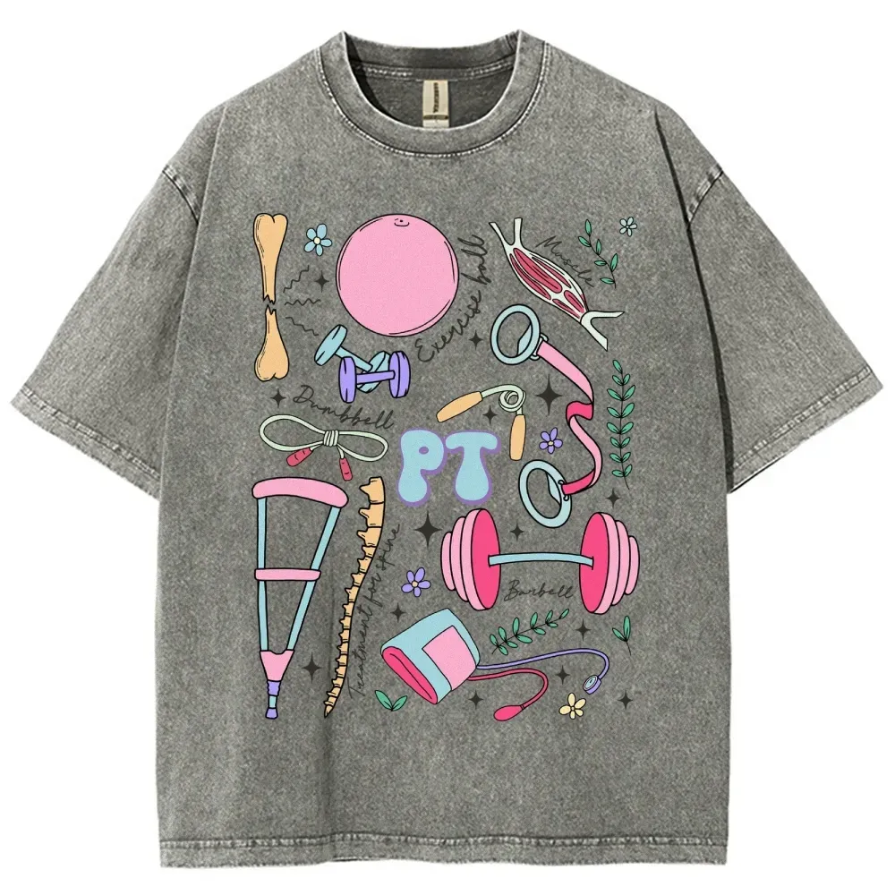 Physical Therapy Unisex Fit Washed T-Shirt-moweekender