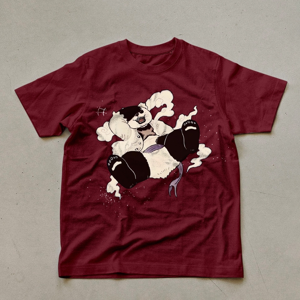 Panda Casual Pattern Unisex Prints T-Shirt-moweekender