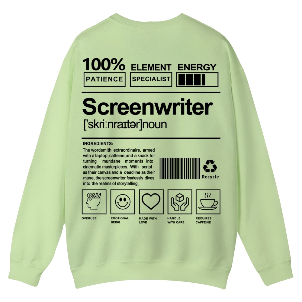 Screenwriter Printed Crew Neck Sweatshirt-moweekender
