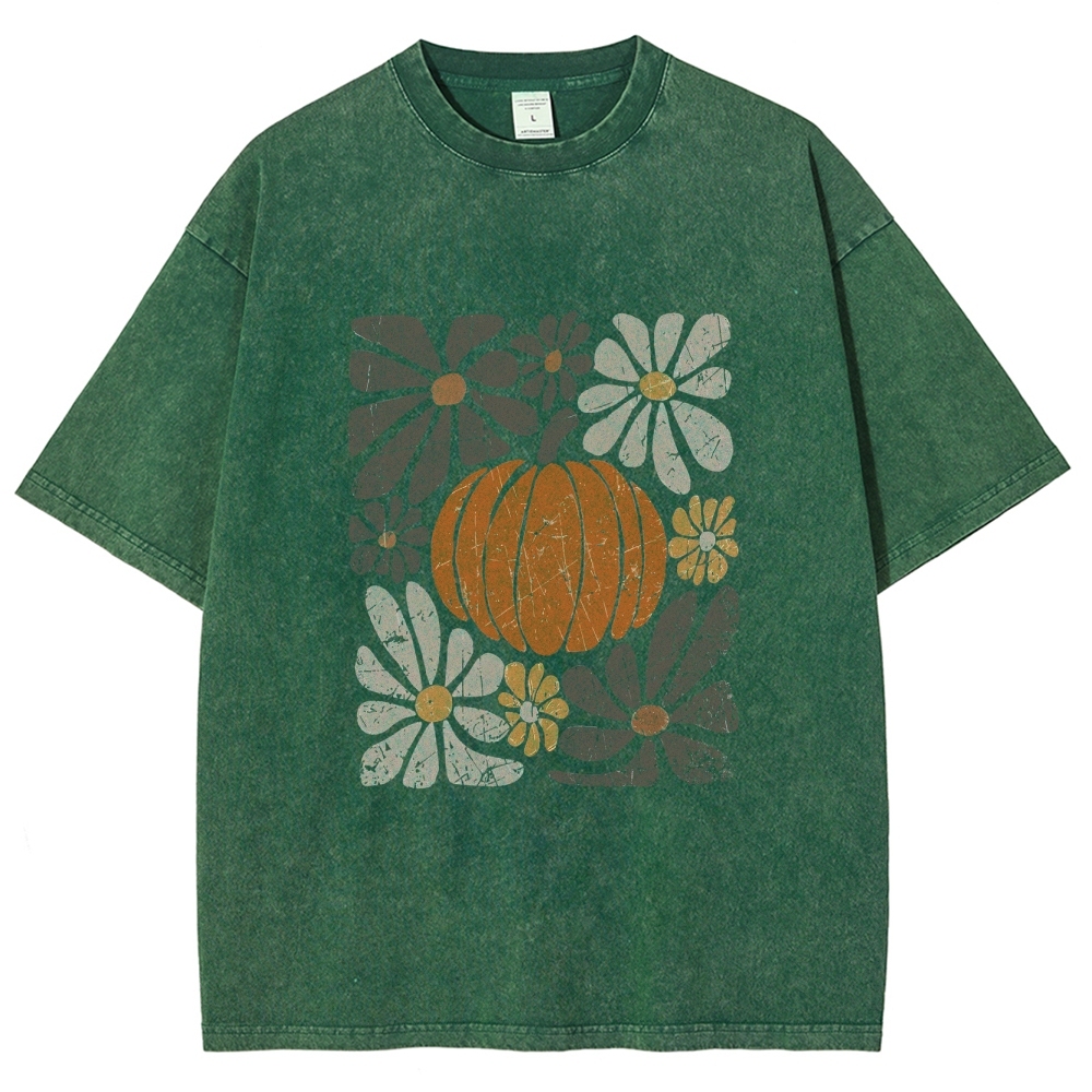 Flowers Unisex Fit Washed T-Shirt-moweekender
