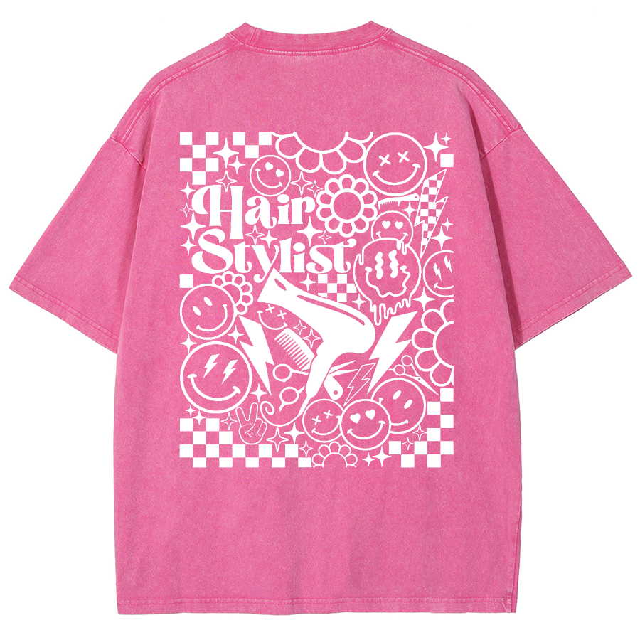 Hair Stylist Unisex Fit Washed T-Shirt-moweekender