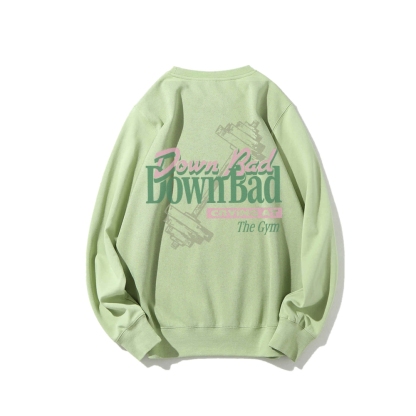 Down Bad Crying At The Gym Casual Crewneck Sweatshirt-moweekender