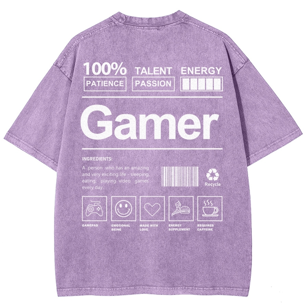 Gamer Unisex Fit Washed T-Shirt-moweekender