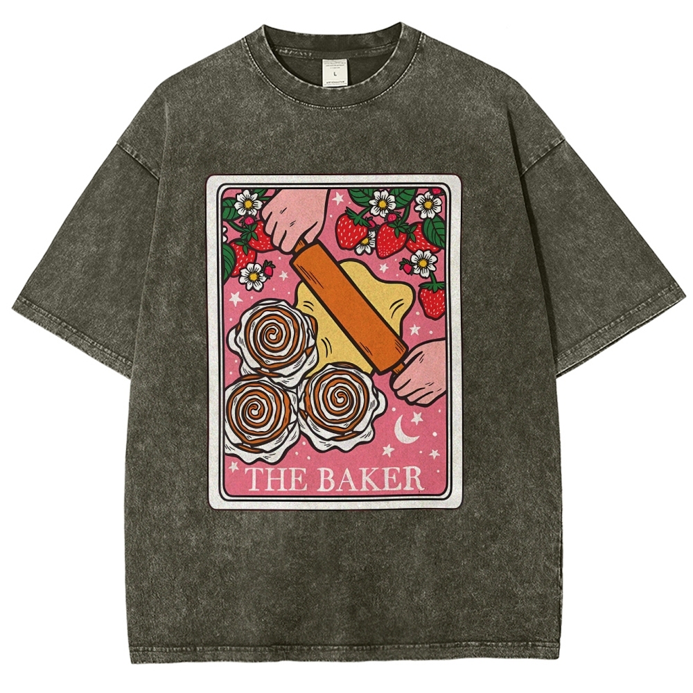 THE BAKER Unisex Fit Washed T-Shirt-moweekender
