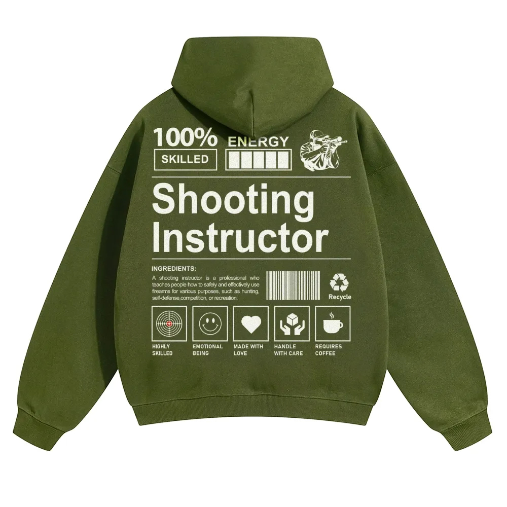 Shooting Instructor Unisex Casual Anime Print Hoodie-moweekender