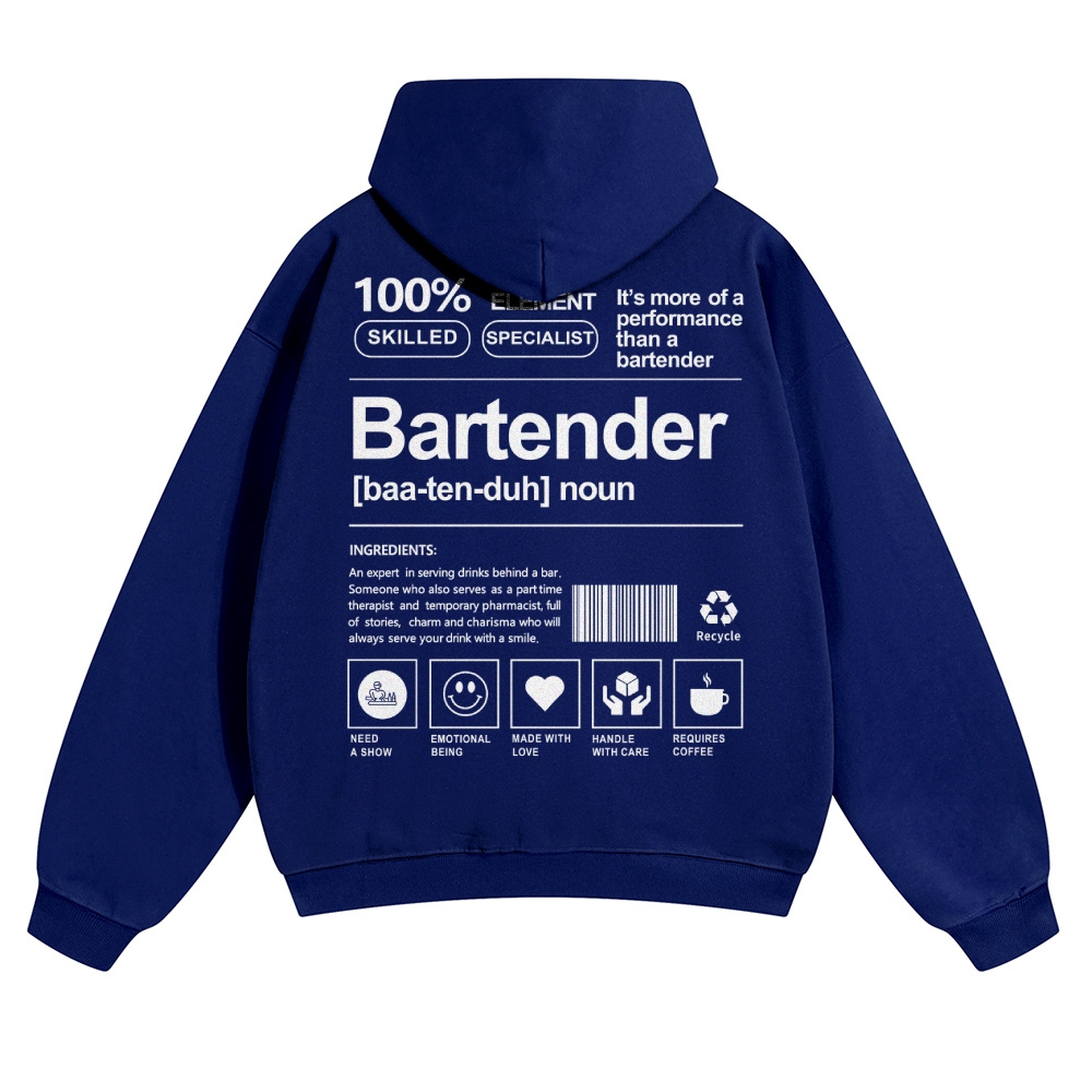 Bartender Unisex Casual Anime Print Hoodie-moweekender
