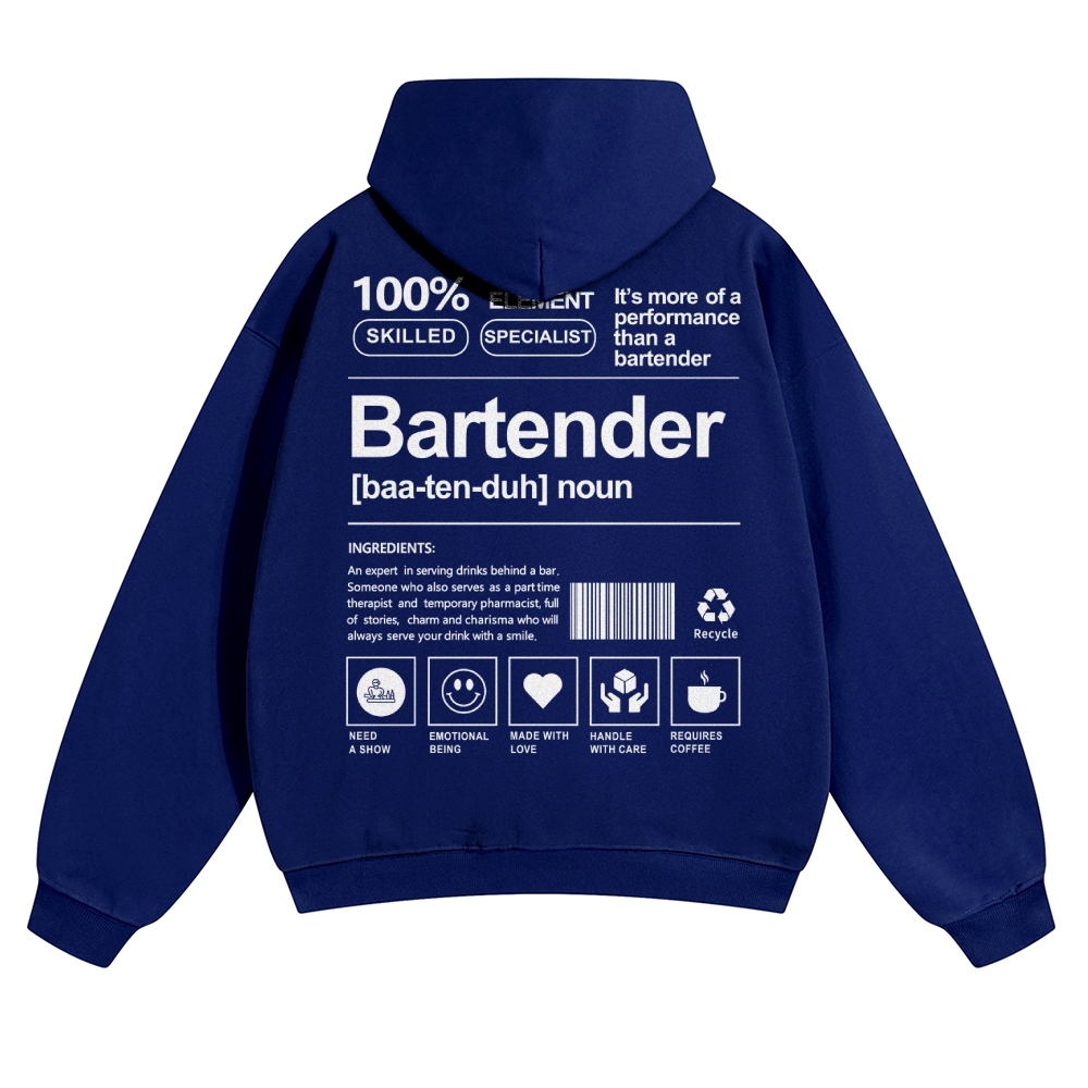 Bartender Unisex Casual Anime Print Hoodie-moweekender