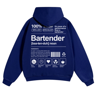 Bartender Unisex Casual Anime Print Hoodie-moweekender