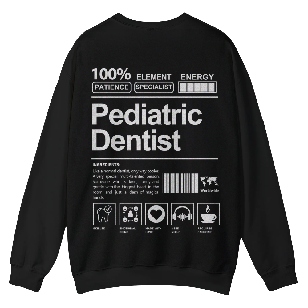 Pediatric Dentist Casual Crewneck Sweatshirt-moweekender