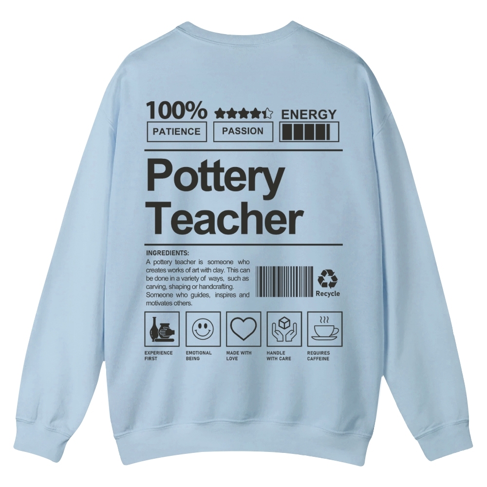 Pottery Teacher Casual Crewneck Sweatshirt-moweekender