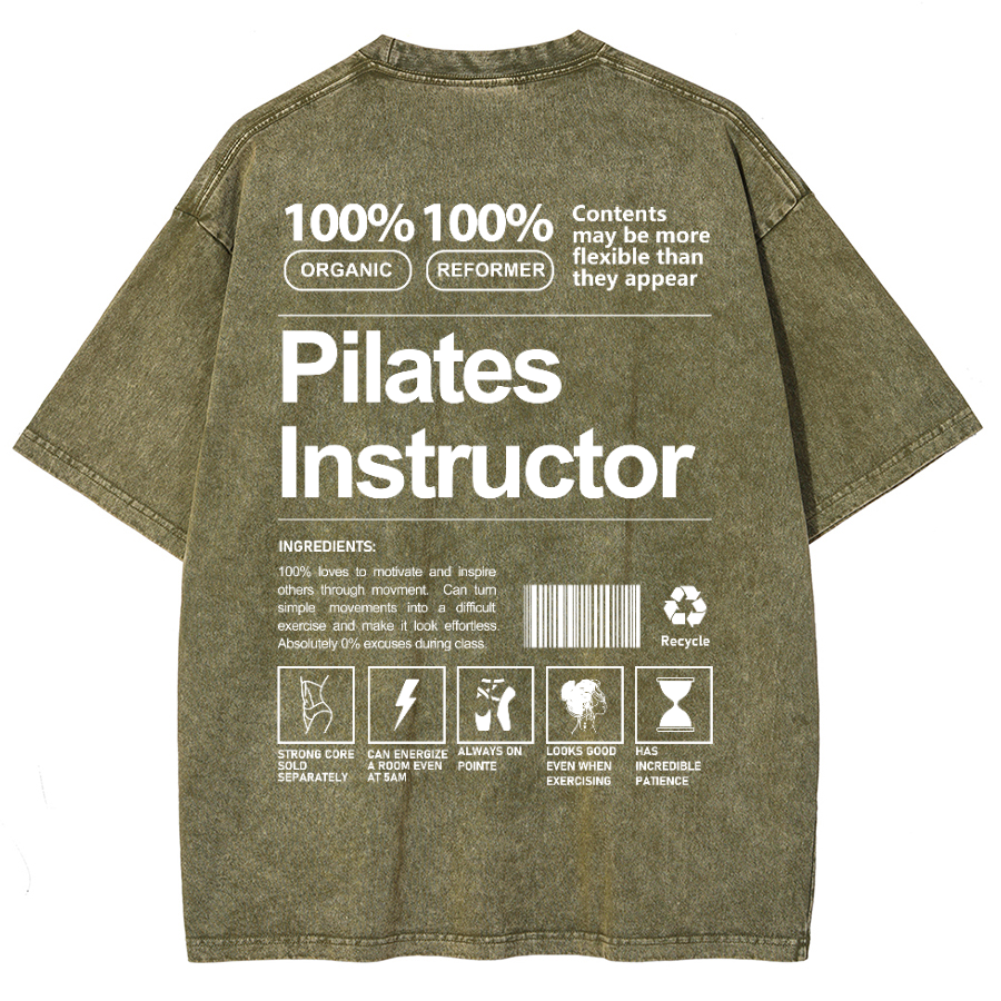 Pilates Instructor Unisex Fit Washed T-Shirt