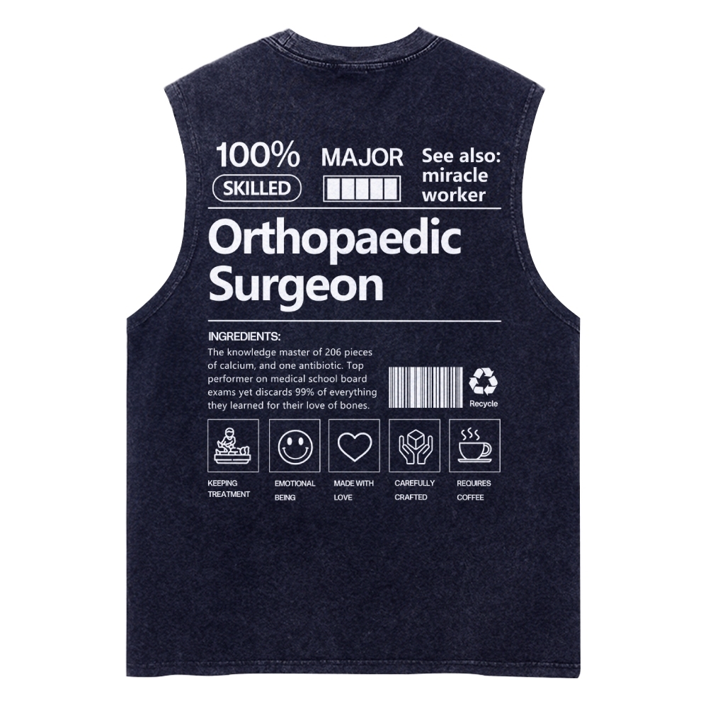 Orthopaedic Surgeon Unisex Washed Tank Top