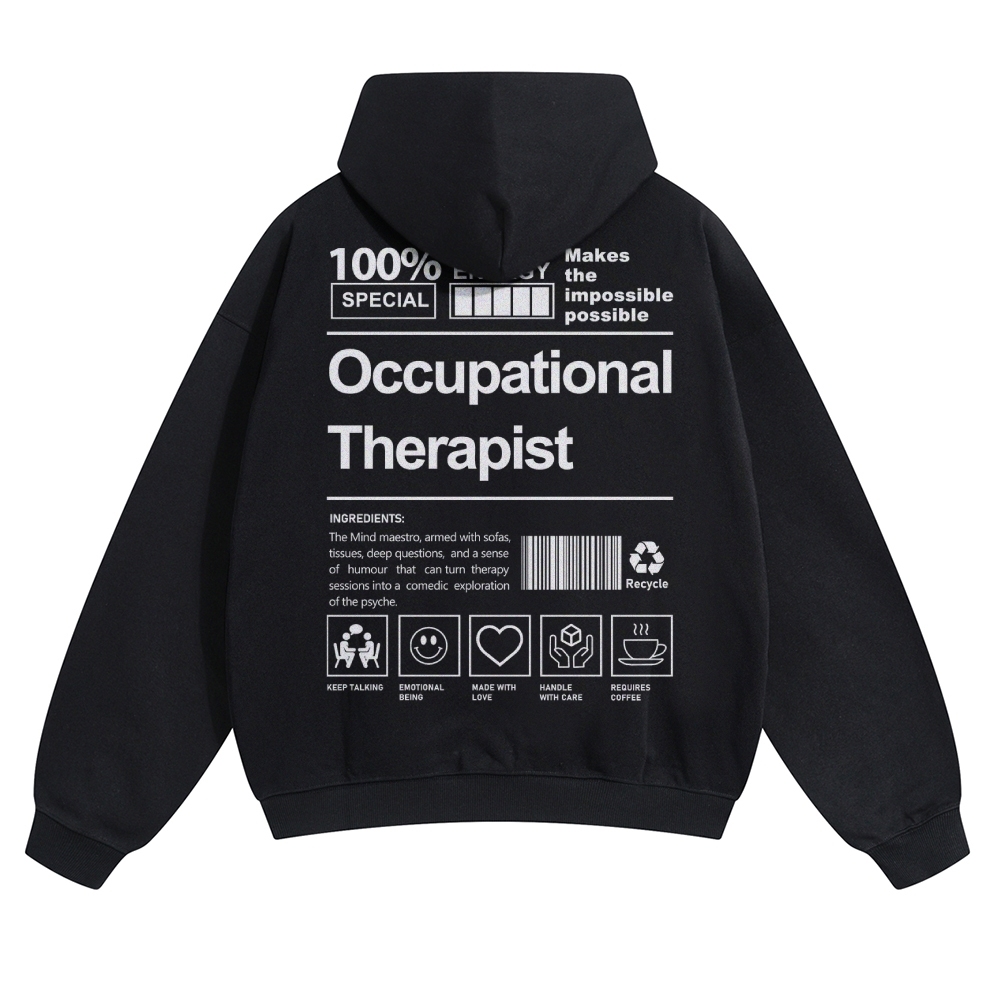Occupational Therapist Solid Color Hoodie-moweekender