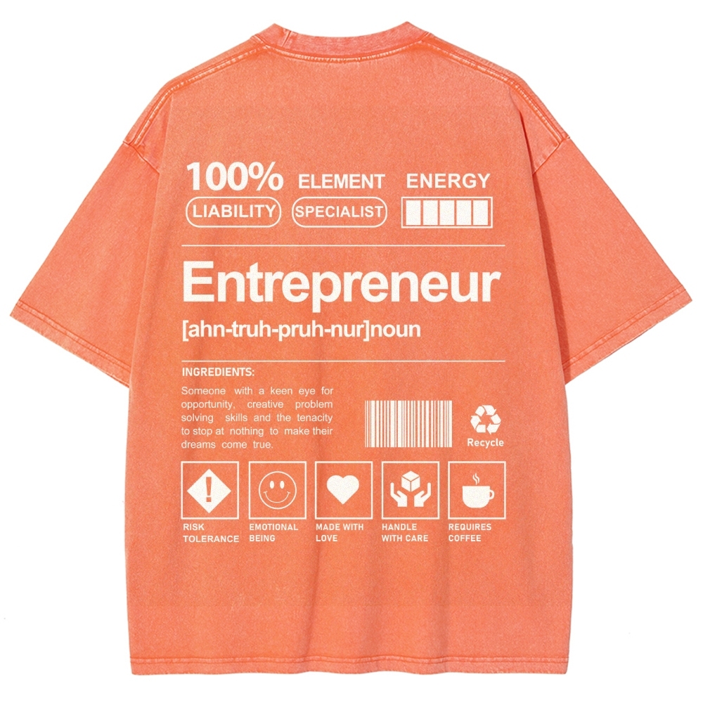 Entrepreneur Unisex Fit Washed T-Shirt-moweekender