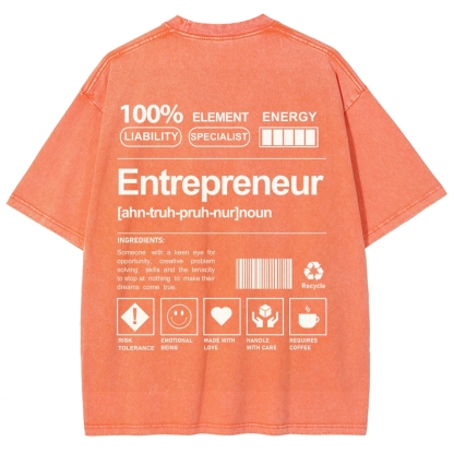 Entrepreneur Unisex Fit Washed T-Shirt-moweekender