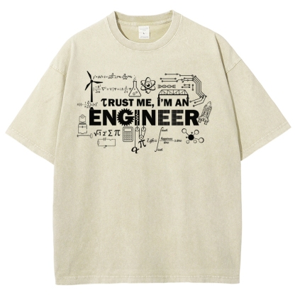 Engineer Unisex Fit Washed T-Shirt-moweekender