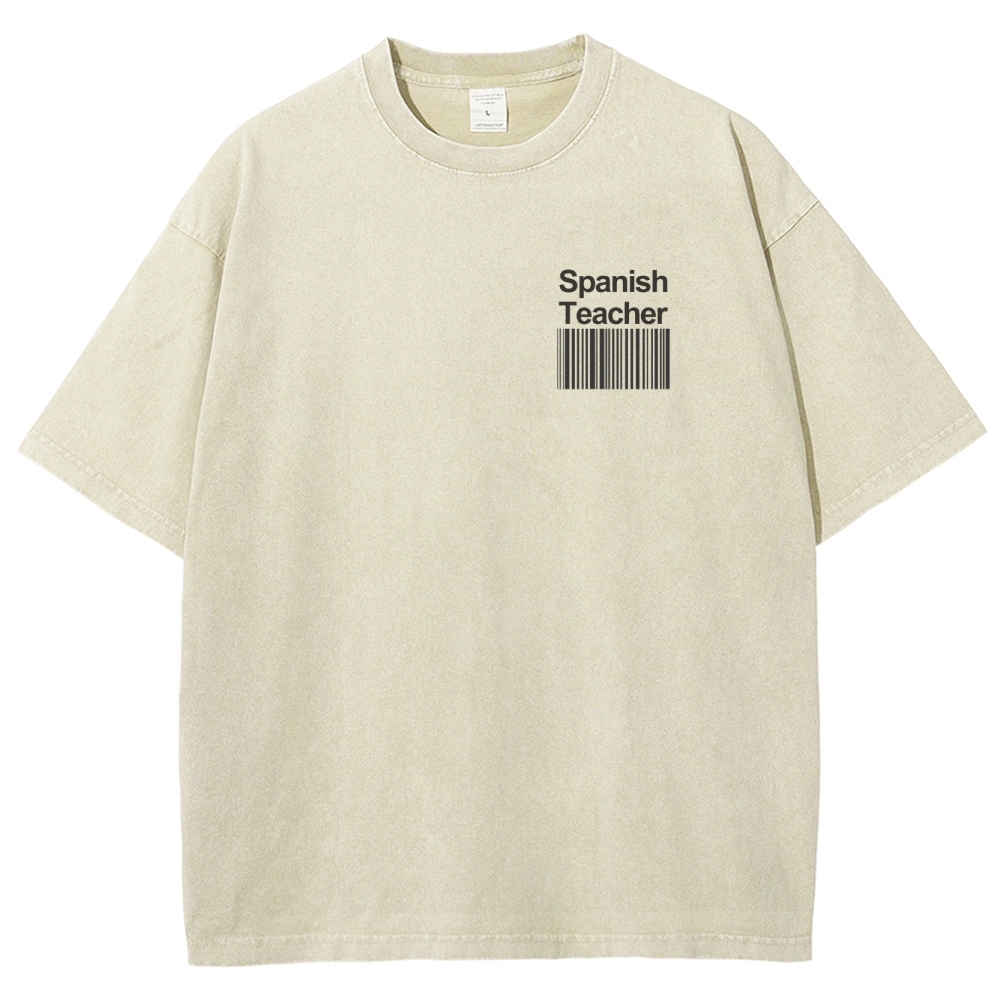 Spanish Teacher Unisex Fit Washed T-Shirt-moweekender