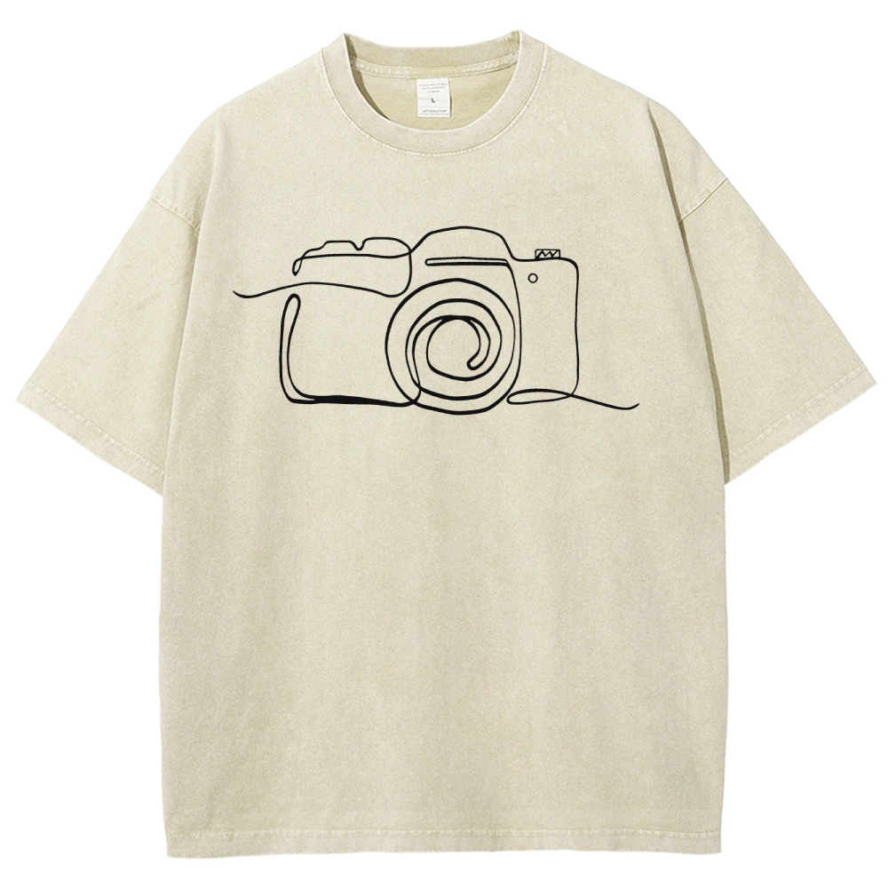 Photography Unisex Fit Washed T-Shirt-moweekender