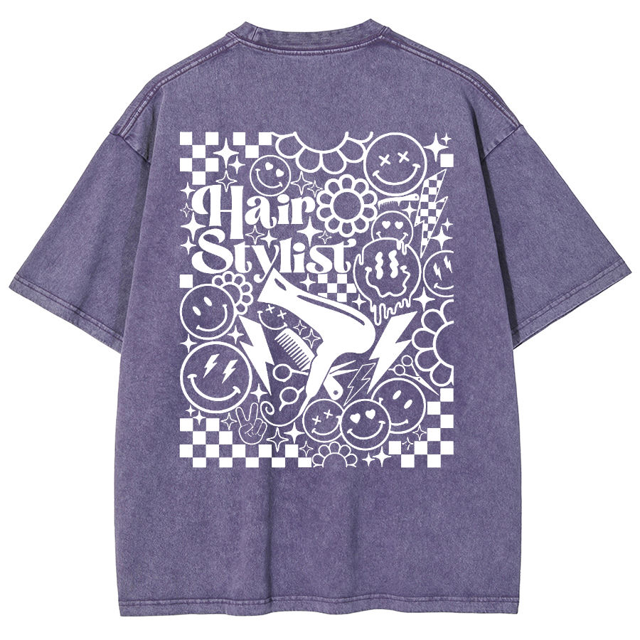 Hair Stylist Unisex Fit Washed T-Shirt-moweekender
