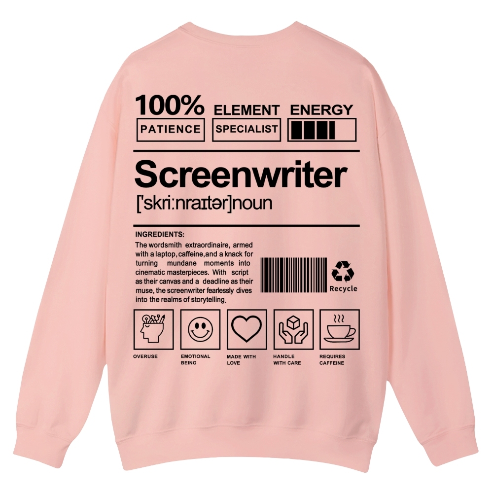 Screenwriter Printed Crew Neck Sweatshirt-moweekender