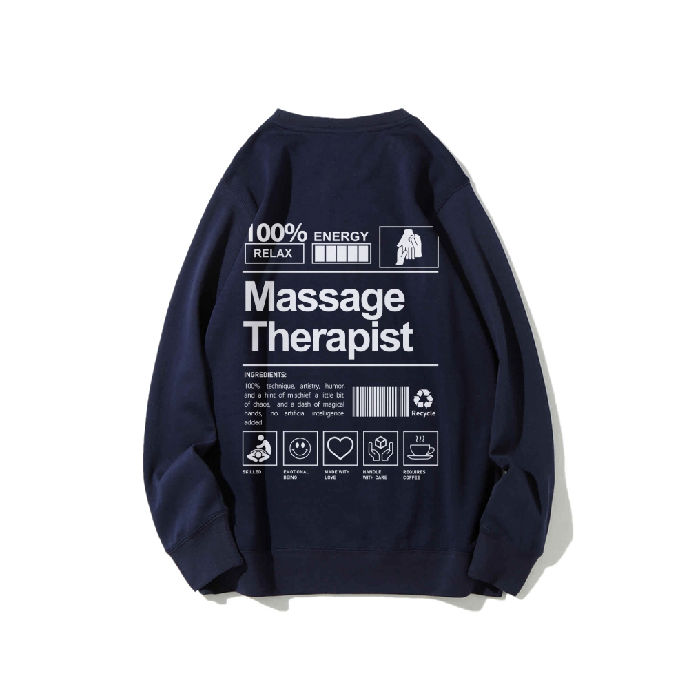 Massage Therapist Casual Crewneck Sweatshirt-moweekender