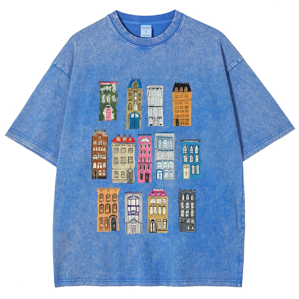 architecture Unisex Fit Washed T-Shirt