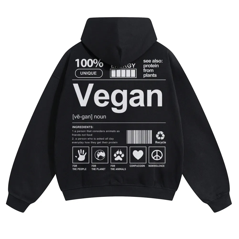 Vegan Unisex Casual Anime Print Hoodie-moweekender
