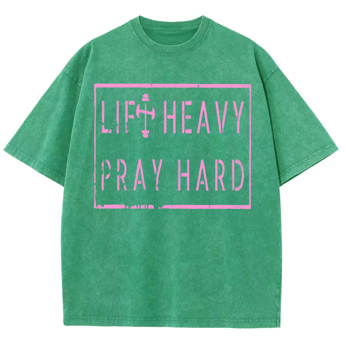 Lift Heavy Play Hard Unisex Fit Washed Oversized T-Shirt-moweekender