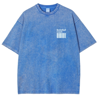 Basketball Coach Unisex Fit Washed T-Shirt-moweekender