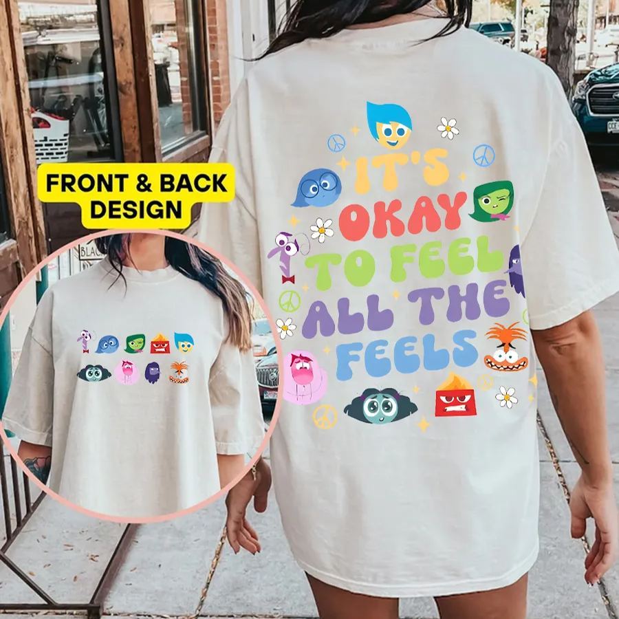 It's Okay To Feel All The Feels Washed T-shirt-moweekender