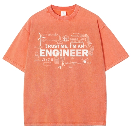 Engineer Unisex Fit Washed T-Shirt-moweekender