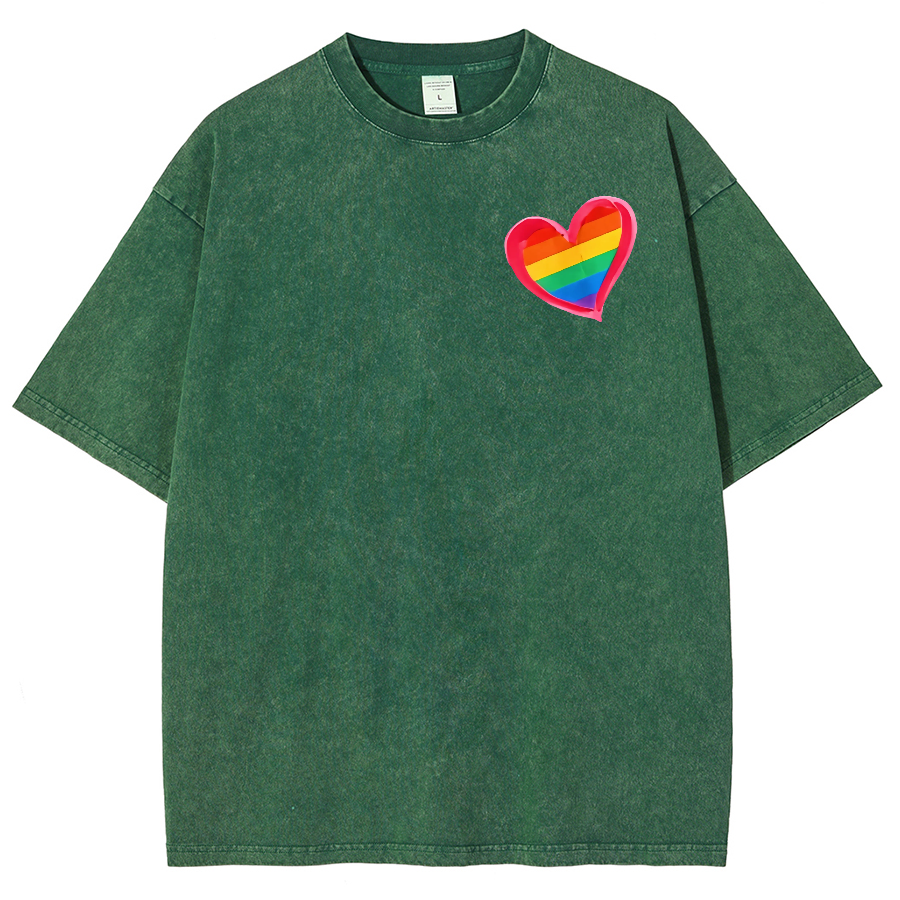All For Love And Love For All Washed Oversized T-Shirt-moweekender