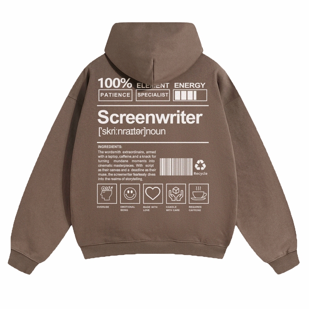 Screenwriter Unisex Casual Anime Print Hoodie-moweekender