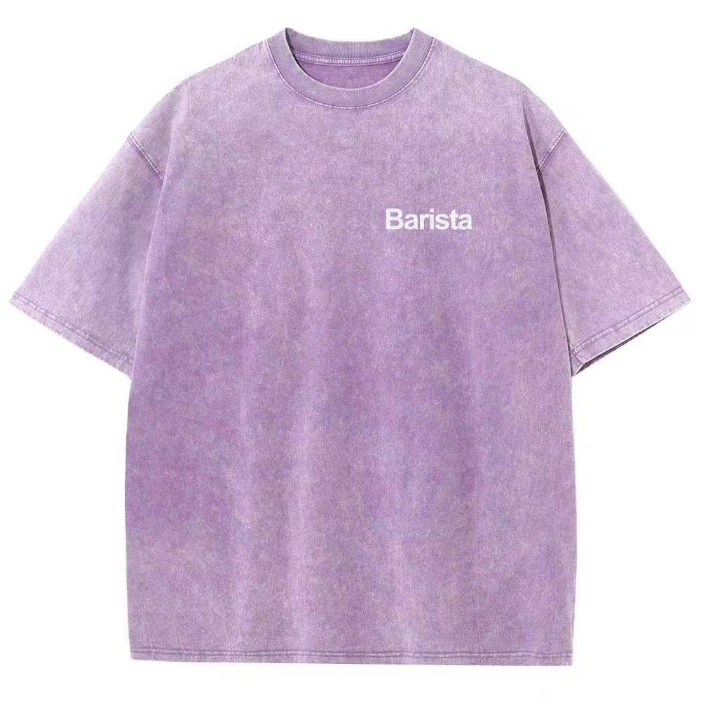 Barista Unisex Fit Washed T-Shirt-moweekender