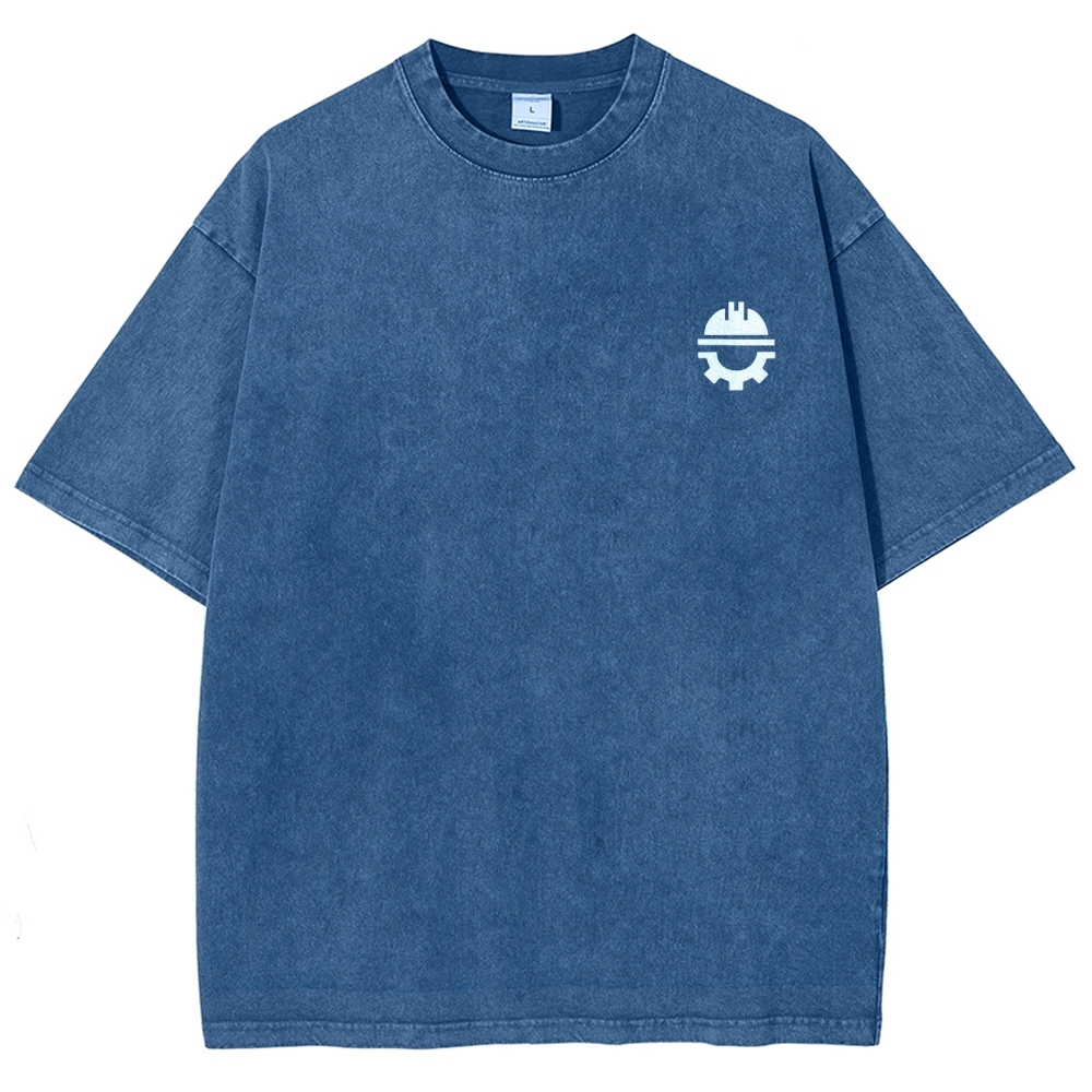 Civil Engineer Washed Vintage Short Sleeves T-Shirt-moweekender