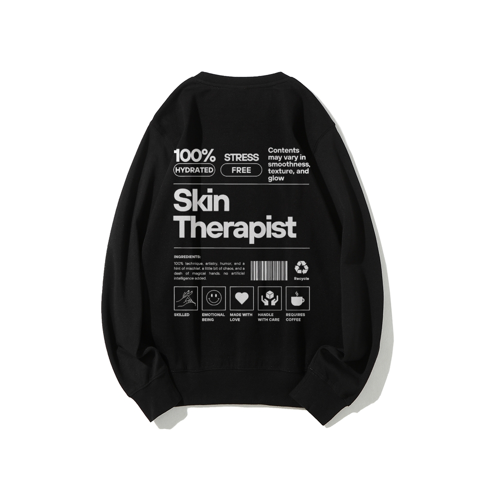 Skin Therapist Crew Neck Long Sleeve Sweatshirt-moweekender