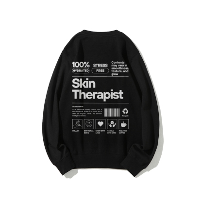 Skin Therapist Crew Neck Long Sleeve Sweatshirt-moweekender