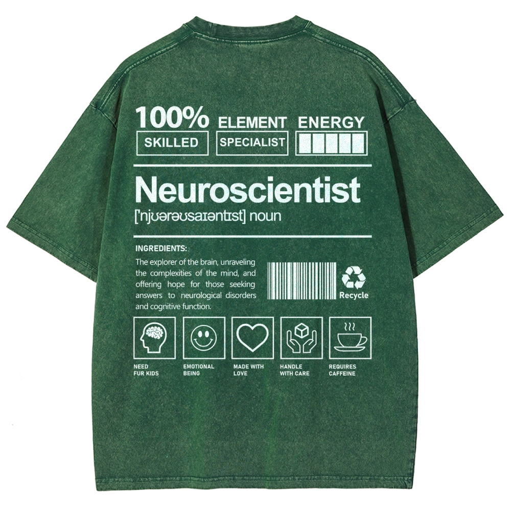 Neuroscientist Unisex Fit Washed T-Shirt-moweekender