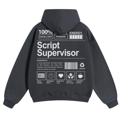Script Supervisor Unisex Casual Anime Print Hoodie-moweekender