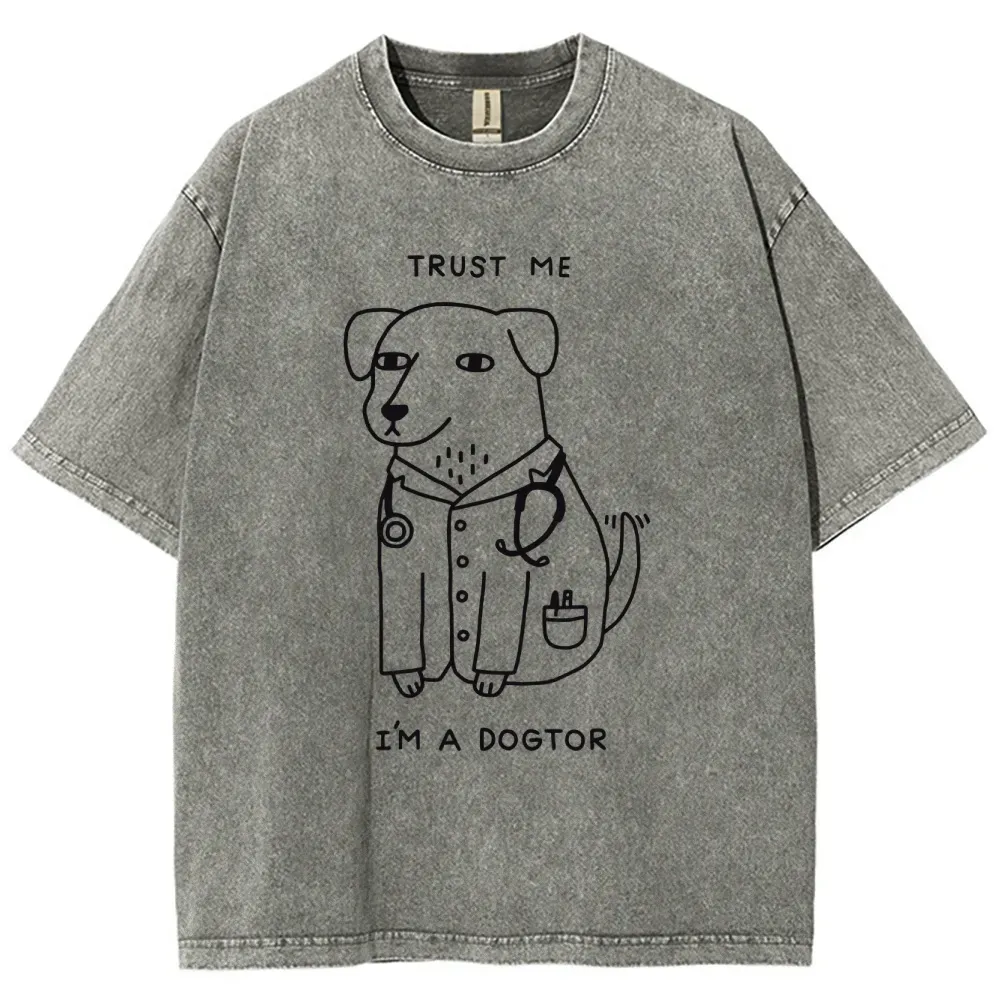 Pet Doctor Unisex Fit Washed T-Shirt-moweekender