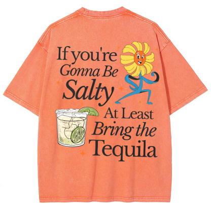 Bring the Tequila Vintage Snowflake Washed T-Shirt-moweekender