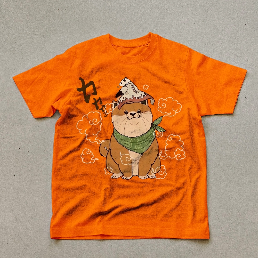 Japanese Panda Shiba Inu Pattern Unisex Prints T-Shirt-moweekender