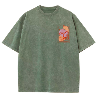 IYKYK Lesbian Sapphic Unisex Fit Washed T-Shirt-moweekender