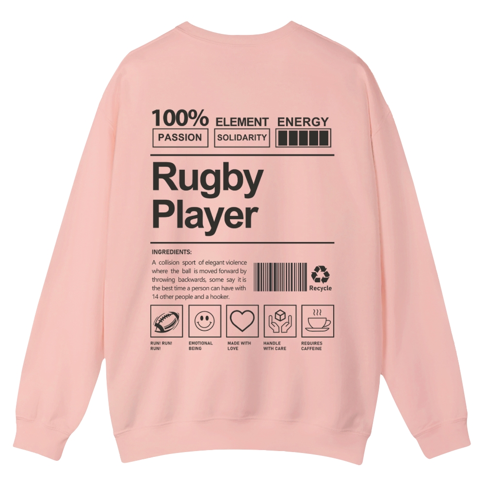 Rugby Player Casual Crewneck Sweatshirt-moweekender