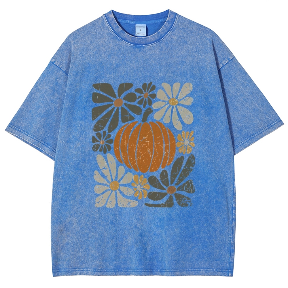 Flowers Unisex Fit Washed T-Shirt-moweekender